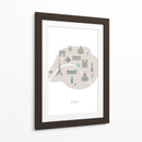 Mapa de París - Fluidys Studio II | Cuadro decorativo de Canvas Lab