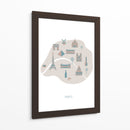 Mapa de París - Fluidys Studio II | Cuadro decorativo de Canvas Lab