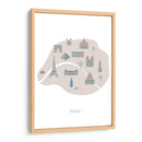 Mapa de París - Fluidys Studio II | Cuadro decorativo de Canvas Lab