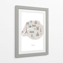 Mapa de París - Fluidys Studio II | Cuadro decorativo de Canvas Lab