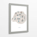Mapa de París - Fluidys Studio II | Cuadro decorativo de Canvas Lab