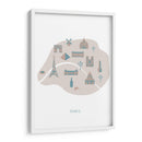 Mapa de París - Fluidys Studio II | Cuadro decorativo de Canvas Lab