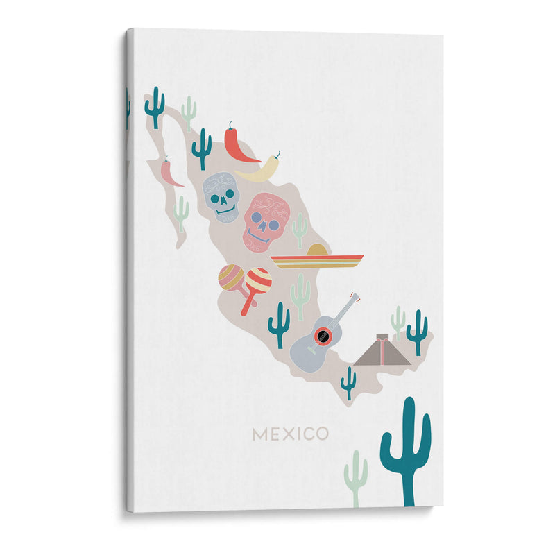 Mapa de México nº 1 - Fluidys Studio II | Cuadro decorativo de Canvas Lab