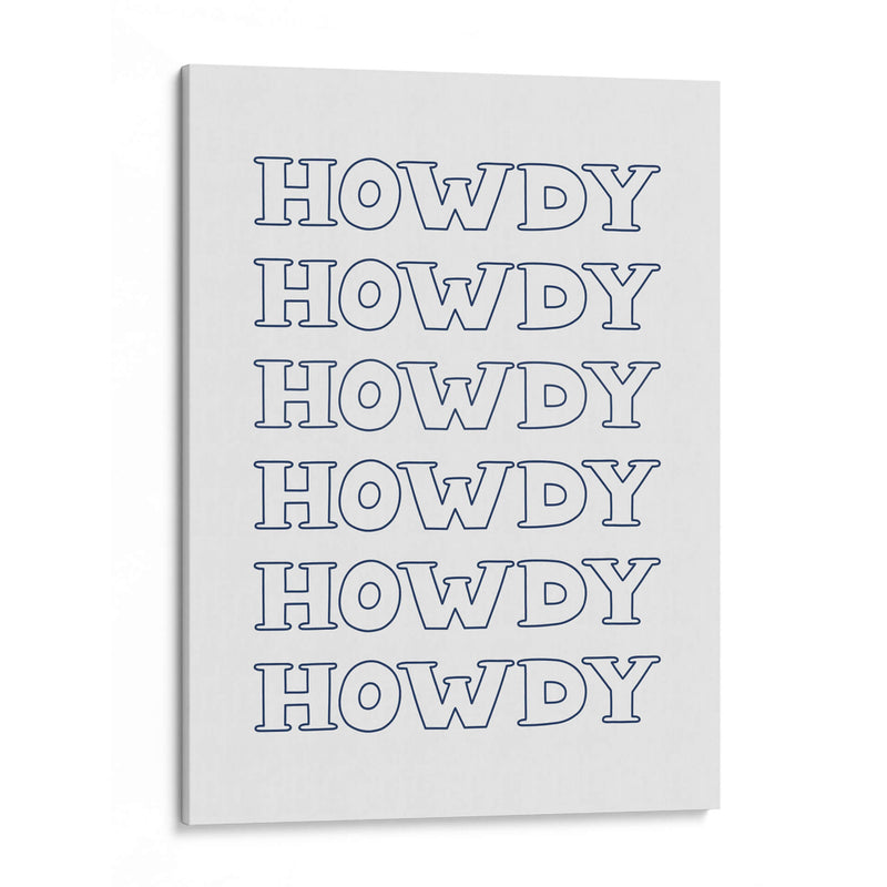Navy Blue Howdy - Jolly and Dash | Cuadro decorativo de Canvas Lab