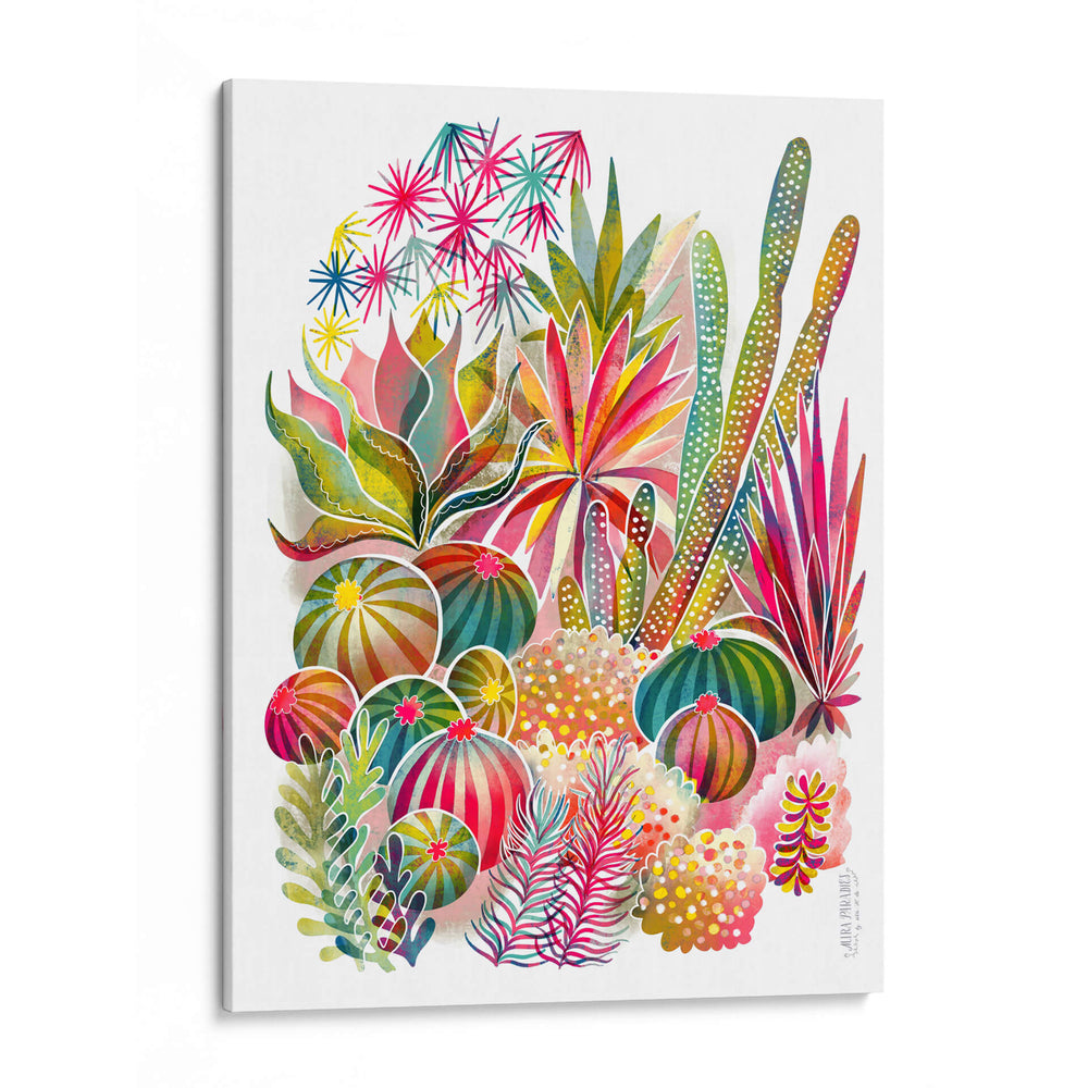 Jardín de Suculentas Florecidas y Cactus - uta krogmann | Cuadro decorativo de Canvas Lab