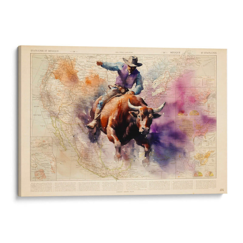 Jinete de toro - thomas chedeville | Cuadro decorativo de Canvas Lab