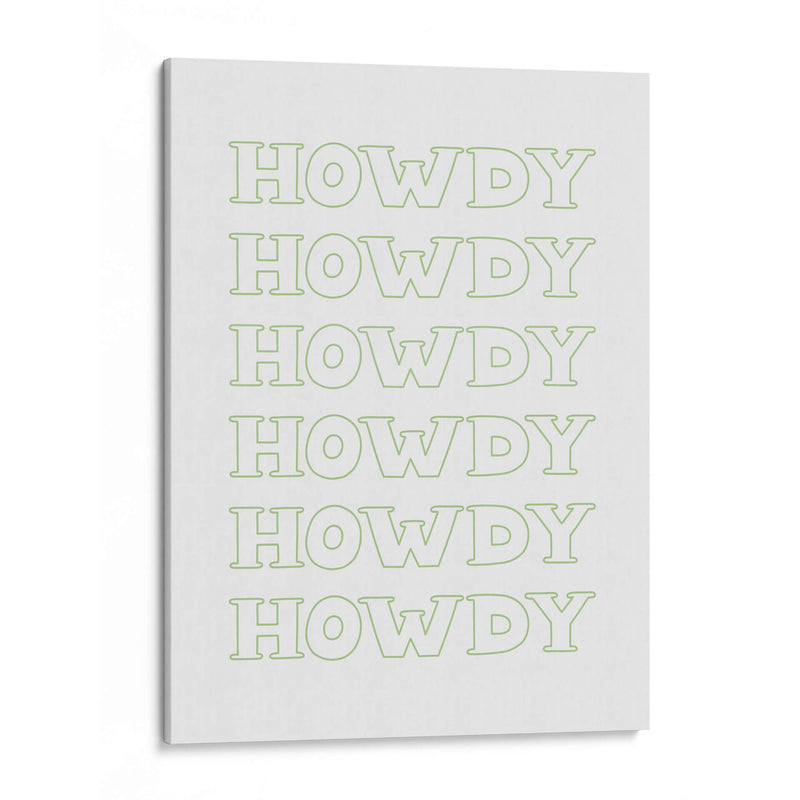 Sage Green Howdy - Jolly and Dash | Cuadro decorativo de Canvas Lab