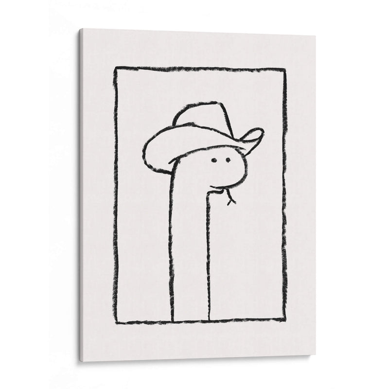 Squiggles la Serpiente con Sombrero Tejano - Anyone Can Yeehaw | Cuadro decorativo de Canvas Lab