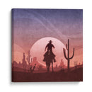 Atardecer de vaquero en el desierto - Emel Tunaboylu | Cuadro decorativo de Canvas Lab