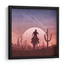Atardecer de vaquero en el desierto - Emel Tunaboylu | Cuadro decorativo de Canvas Lab