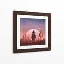 Atardecer de vaquero en el desierto - Emel Tunaboylu | Cuadro decorativo de Canvas Lab
