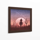 Atardecer de vaquero en el desierto - Emel Tunaboylu | Cuadro decorativo de Canvas Lab