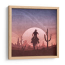 Atardecer de vaquero en el desierto - Emel Tunaboylu | Cuadro decorativo de Canvas Lab