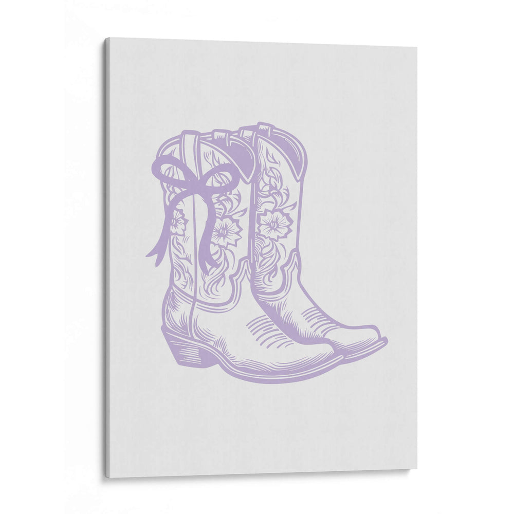 Botas vaqueras moradas con lazo - Jolly and Dash | Cuadro decorativo de Canvas Lab