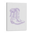 Botas vaqueras moradas con lazo - Jolly and Dash | Cuadro decorativo de Canvas Lab
