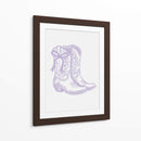 Botas vaqueras moradas con lazo - Jolly and Dash | Cuadro decorativo de Canvas Lab