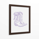 Botas vaqueras moradas con lazo - Jolly and Dash | Cuadro decorativo de Canvas Lab
