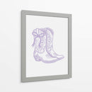 Botas vaqueras moradas con lazo - Jolly and Dash | Cuadro decorativo de Canvas Lab
