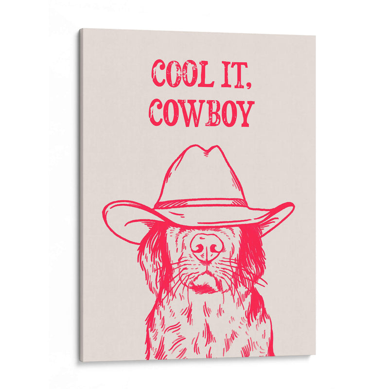 Cool it, Cowboy rosa - Tara Royle | Cuadro decorativo de Canvas Lab