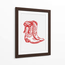 Botas vaqueras rojas con lazo - Jolly and Dash | Cuadro decorativo de Canvas Lab