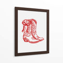 Botas vaqueras rojas con lazo - Jolly and Dash | Cuadro decorativo de Canvas Lab