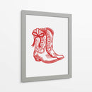 Botas vaqueras rojas con lazo - Jolly and Dash | Cuadro decorativo de Canvas Lab