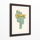 Stumble Inn Southwestern - Arte de motel de carretera - The Whiskey Ginger | Cuadro decorativo de Canvas Lab
