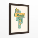 Stumble Inn Southwestern - Arte de motel de carretera - The Whiskey Ginger | Cuadro decorativo de Canvas Lab