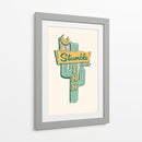 Stumble Inn Southwestern - Arte de motel de carretera - The Whiskey Ginger | Cuadro decorativo de Canvas Lab