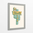 Stumble Inn Southwestern - Arte de motel de carretera - The Whiskey Ginger | Cuadro decorativo de Canvas Lab