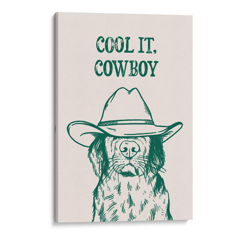 Cool It, Cowboy verde - Tara Royle | Cuadro decorativo de Canvas Lab