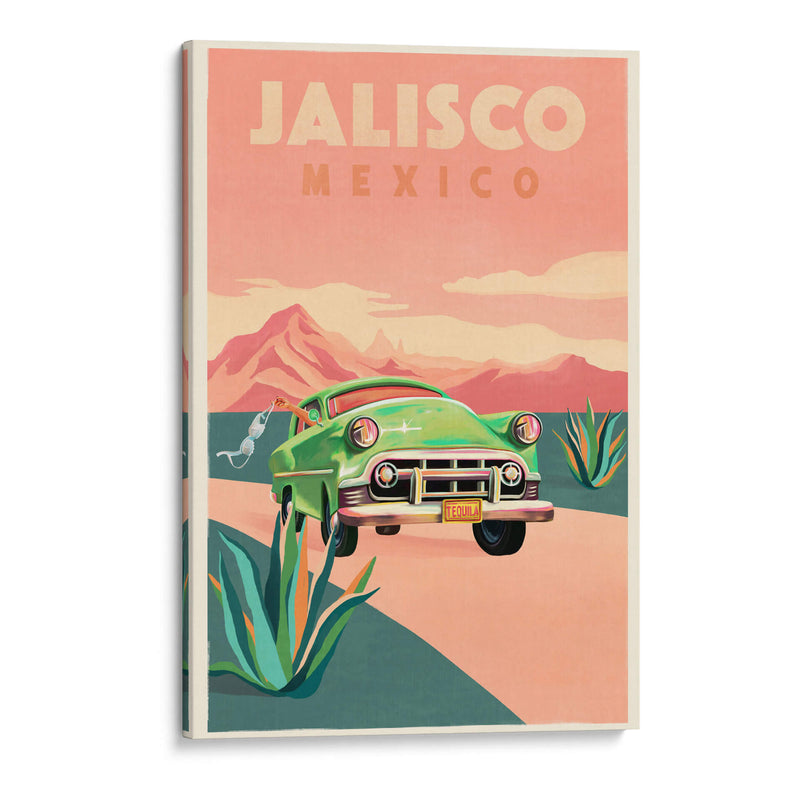 Póster de Viaje Vintage de Jalisco México - The Whiskey Ginger | Cuadro decorativo de Canvas Lab