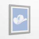 Sombrero de vaquero celeste - Jolly and Dash | Cuadro decorativo de Canvas Lab
