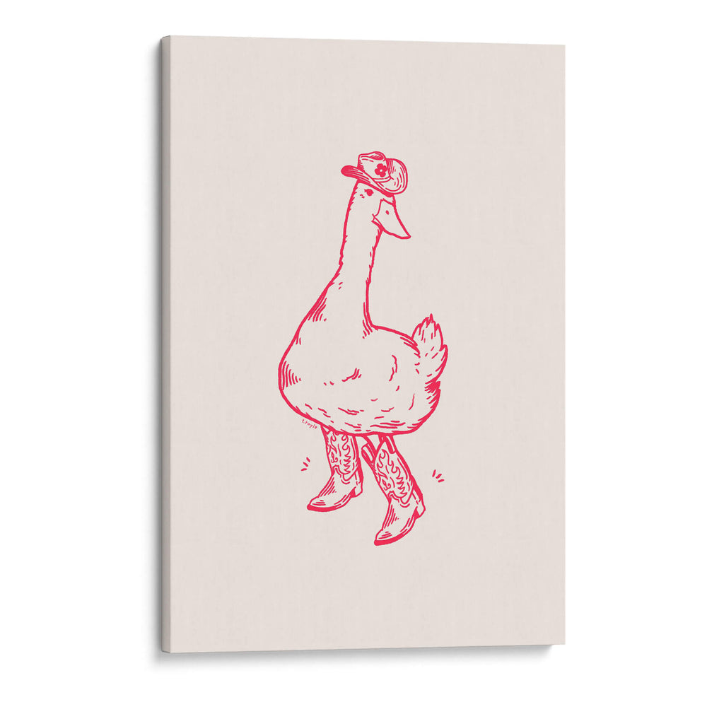 Pato con botas vaqueras en rosa - Tara Royle | Cuadro decorativo de Canvas Lab