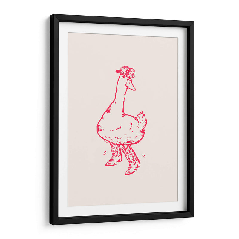 Pato con botas vaqueras en rosa - Tara Royle | Cuadro decorativo de Canvas Lab