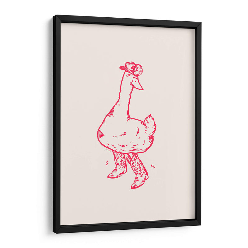 Pato con botas vaqueras en rosa - Tara Royle | Cuadro decorativo de Canvas Lab