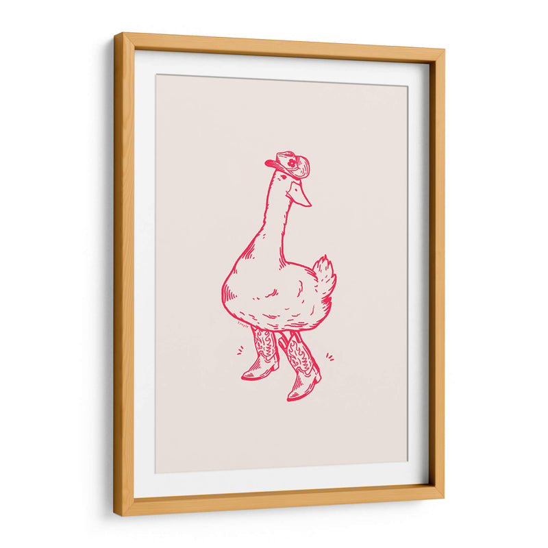 Pato con botas vaqueras en rosa - Tara Royle | Cuadro decorativo de Canvas Lab