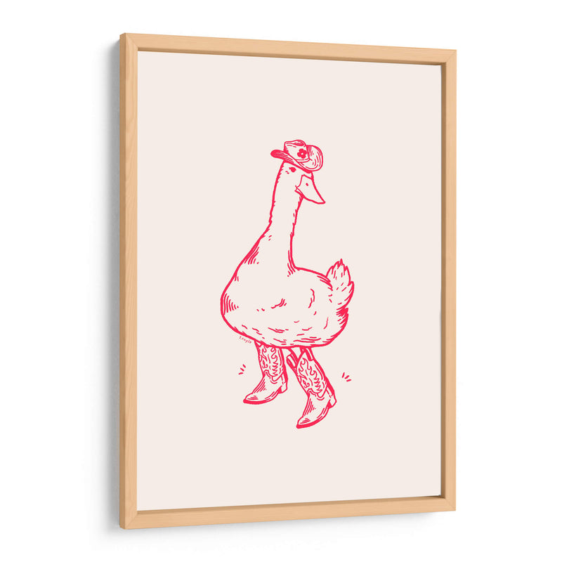 Pato con botas vaqueras en rosa - Tara Royle | Cuadro decorativo de Canvas Lab
