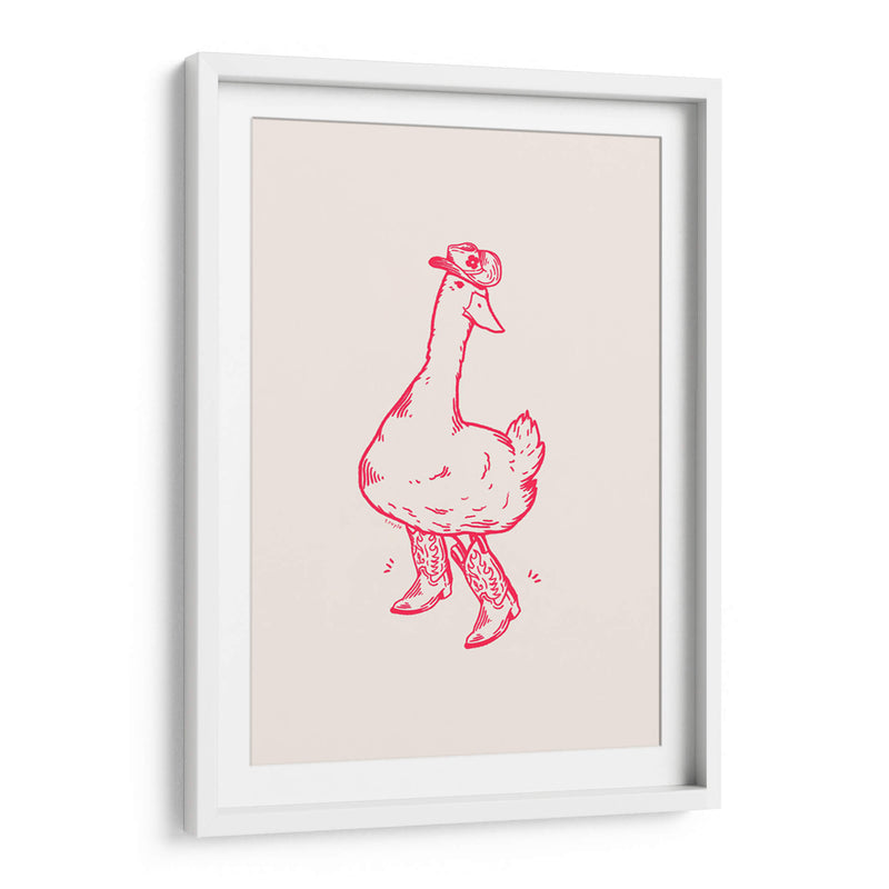 Pato con botas vaqueras en rosa - Tara Royle | Cuadro decorativo de Canvas Lab