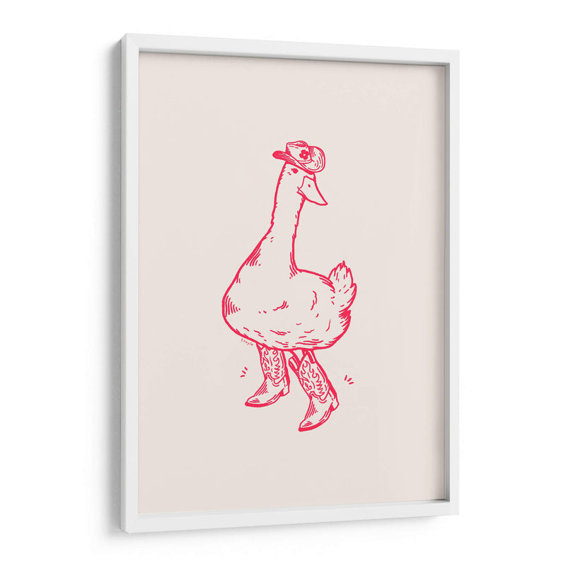 Pato con botas vaqueras en rosa - Tara Royle | Cuadro decorativo de Canvas Lab
