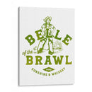 Arte de pared de vaquera Belle Of The Brawl - The Whiskey Ginger | Cuadro decorativo de Canvas Lab