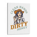 Clean Hands Dirty Money Póker Cowgirl - The Whiskey Ginger | Cuadro decorativo de Canvas Lab