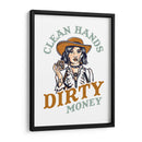 Clean Hands Dirty Money Póker Cowgirl - The Whiskey Ginger | Cuadro decorativo de Canvas Lab