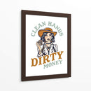 Clean Hands Dirty Money Póker Cowgirl - The Whiskey Ginger | Cuadro decorativo de Canvas Lab
