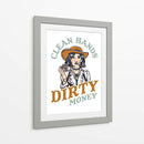 Clean Hands Dirty Money Póker Cowgirl - The Whiskey Ginger | Cuadro decorativo de Canvas Lab