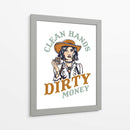 Clean Hands Dirty Money Póker Cowgirl - The Whiskey Ginger | Cuadro decorativo de Canvas Lab