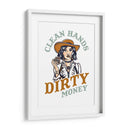 Clean Hands Dirty Money Póker Cowgirl - The Whiskey Ginger | Cuadro decorativo de Canvas Lab