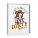 Clean Hands Dirty Money Póker Cowgirl - The Whiskey Ginger | Cuadro decorativo de Canvas Lab