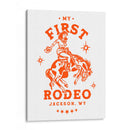 My First Rodeo Jackson Wyoming a caballo vaquera - The Whiskey Ginger | Cuadro decorativo de Canvas Lab
