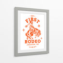 My First Rodeo Jackson Wyoming a caballo vaquera - The Whiskey Ginger | Cuadro decorativo de Canvas Lab